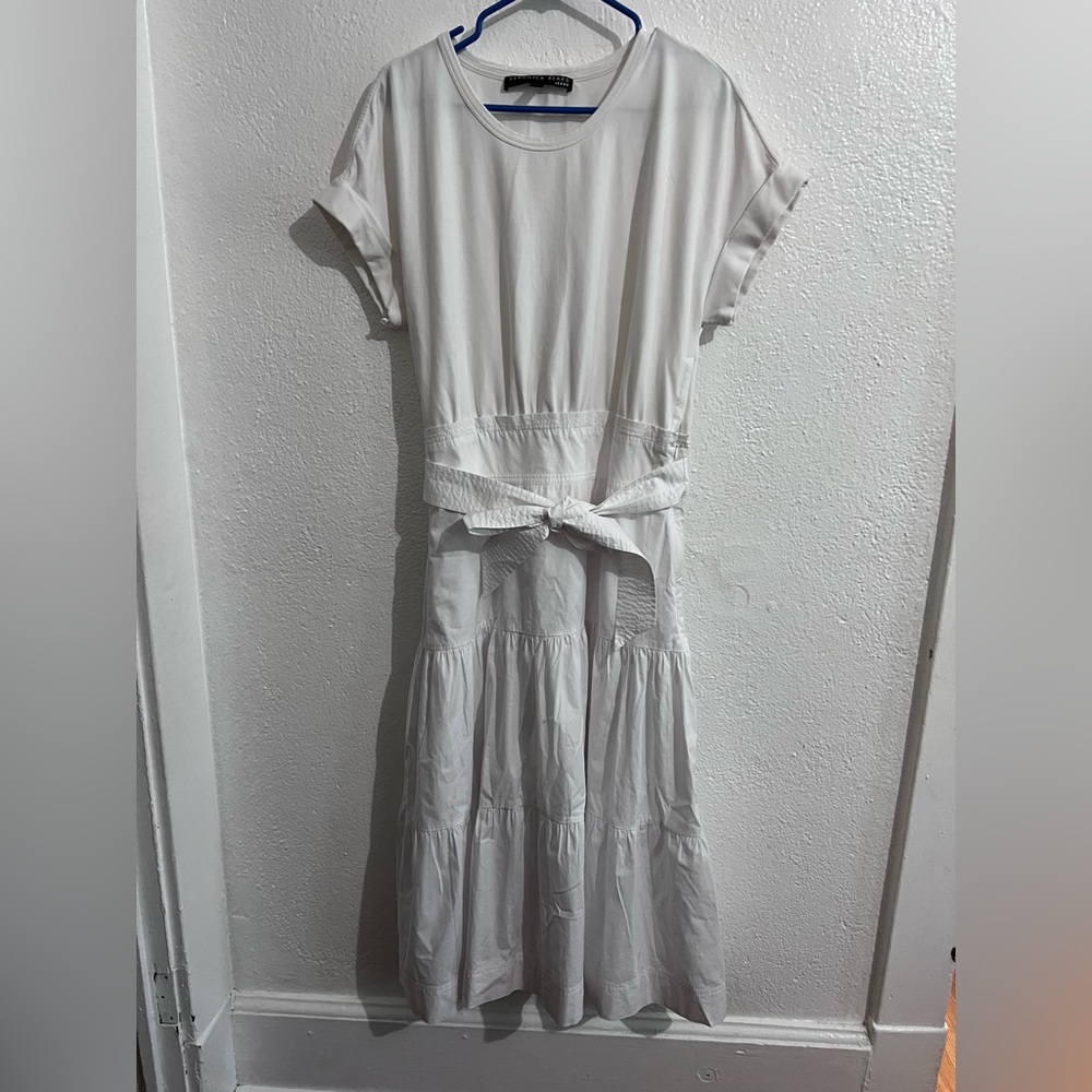 Veronica Beard White Midi Dress